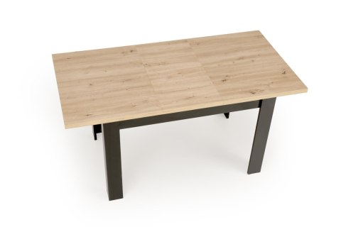 BAGIO stół rozkładany 120-160/80 cm dąb artisan/czarny BAGIO stół rozkładany 120-160/80 cm dąb artisan/czarny
