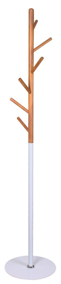 W53 wieszak biały/buk