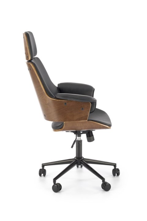 WEBER fotel gabinetowy orzechowy / czarny WEBER fotel gabinetowy orzechowy / czarny