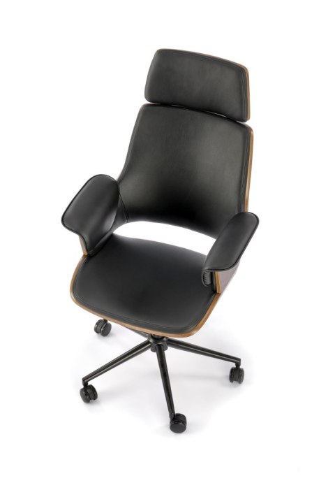 WEBER fotel gabinetowy orzechowy / czarny WEBER fotel gabinetowy orzechowy / czarny