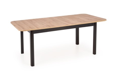 FLORIAN stół rozkładany blat - dąb artisan, nogi - czarny FLORIAN stół rozkładany blat - dąb artisan, nogi - czarny
