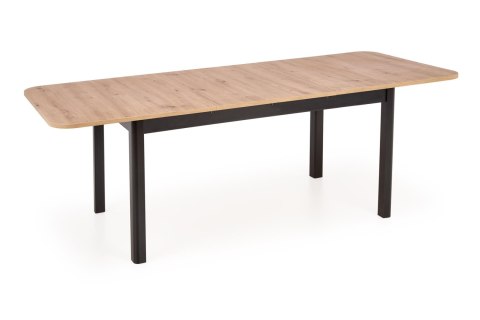 FLORIAN stół rozkładany blat - dąb artisan, nogi - czarny FLORIAN stół rozkładany blat - dąb artisan, nogi - czarny