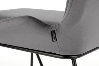 Krzesło K454 welurowe designerskie popielaty