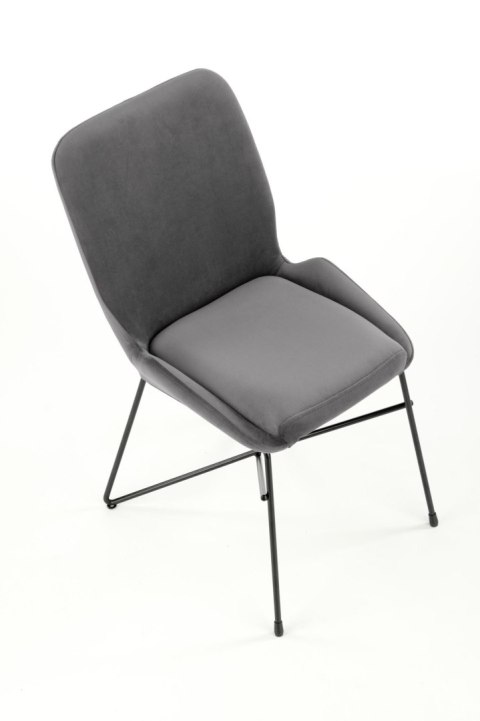 Krzesło K454 welurowe designerskie popielaty Krzesło K454 welurowe designerskie popielaty