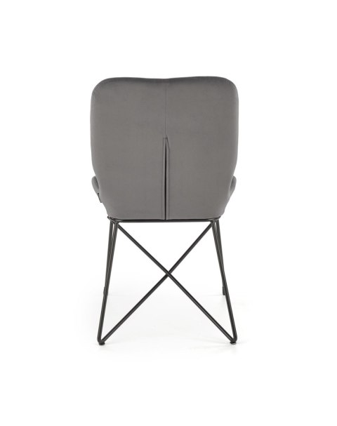 Krzesło K454 welurowe designerskie popielaty Krzesło K454 welurowe designerskie popielaty