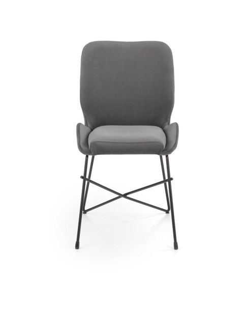 Krzesło K454 welurowe designerskie popielaty Krzesło K454 welurowe designerskie popielaty