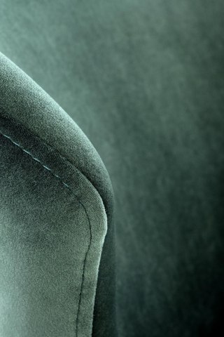 Krzesło K458 welurowe designerskie ciemny zielony