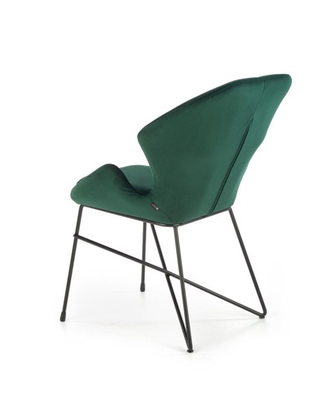 Krzesło K458 welurowe designerskie ciemny zielony Krzesło K458 welurowe designerskie ciemny zielony