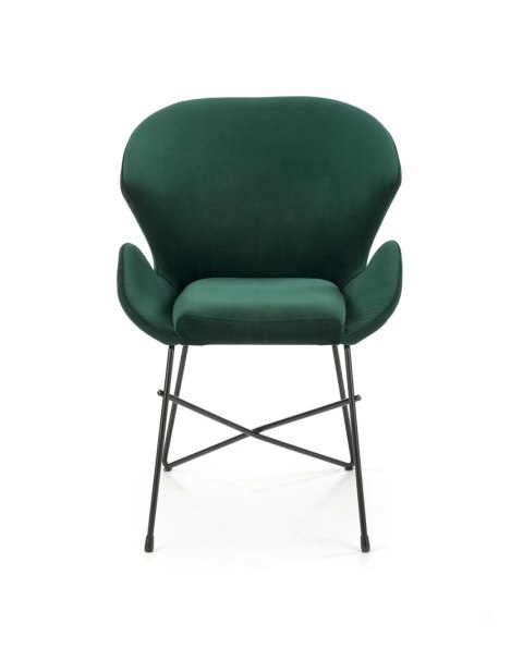 Krzesło K458 welurowe designerskie ciemny zielony Krzesło K458 welurowe designerskie ciemny zielony