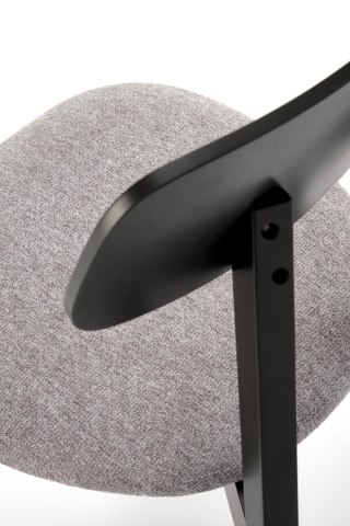 Krzesło HYLO drewniane tapicerowane czarny / szary