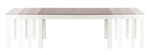 SEWERYN 160/300 cm stół kolor dąb sonoma / biały (160-300x90x76 cm) SEWERYN 160/300 cm stół kolor dąb sonoma / biały (160-300x90x76 cm)