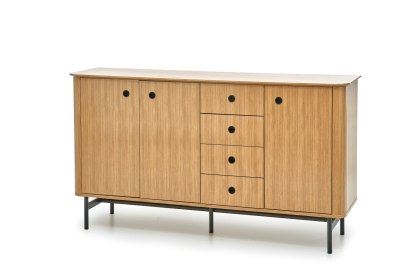 Komoda SMART KM-1 dąb naturalny/czarny
