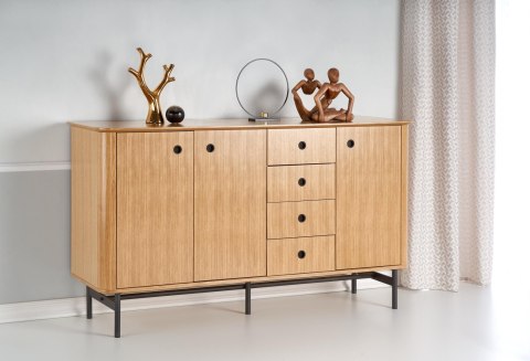 Komoda SMART KM-1 dąb naturalny/czarny Komoda SMART KM-1 dąb naturalny/czarny