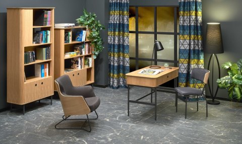 Regał SMART REG-1 dąb naturalny/czarny Regał SMART REG-1 dąb naturalny/czarny