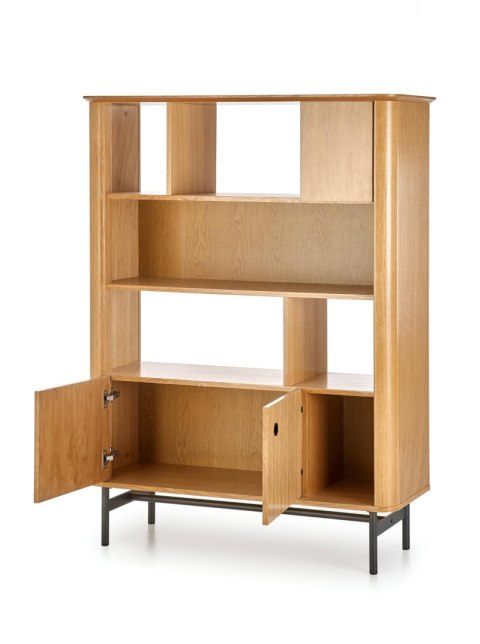 Regał SMART REG-2 dąb naturalny/czarny Regał SMART REG-2 dąb naturalny/czarny