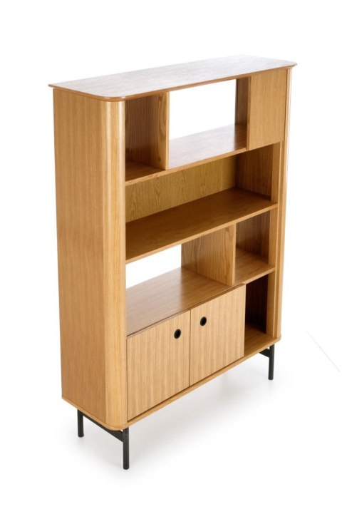 Regał SMART REG-2 dąb naturalny/czarny Regał SMART REG-2 dąb naturalny/czarny