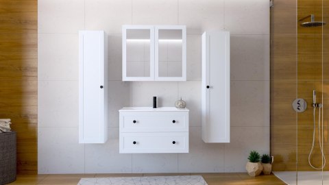 TORETO Szafka lustrzana 70x80/2D (MDF ramiak) biały TORETO Szafka lustrzana 70x80/2D (MDF ramiak) biały