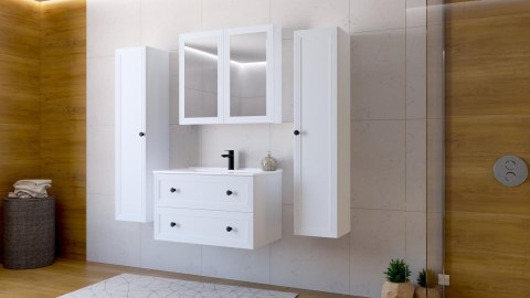 TORETO Szafka lustrzana 70x80/2D (MDF ramiak) biały TORETO Szafka lustrzana 70x80/2D (MDF ramiak) biały