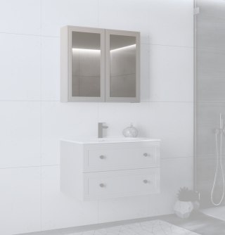 TORETO Szafka lustrzana 70x80/2D (MDF ramiak) cashmere