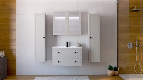 TORETO Szafka lustrzana 70x80/2D (MDF ramiak) cashmere TORETO Szafka lustrzana 70x80/2D (MDF ramiak) cashmere