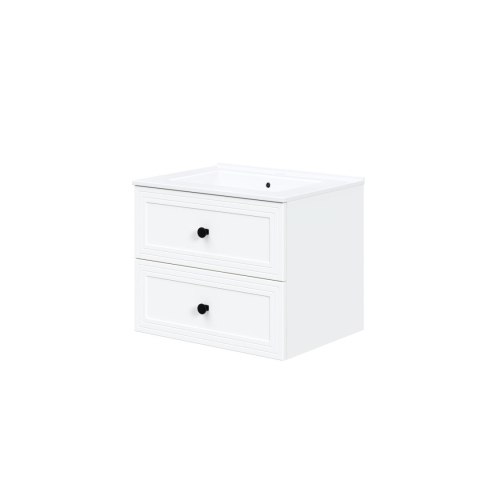 TORETO Szafka pod umywalkę 60/2S (MDF ramiak) biały TORETO Szafka pod umywalkę 60/2S (MDF ramiak) biały