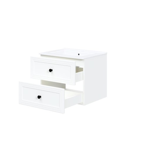 TORETO Szafka pod umywalkę 60/2S (MDF ramiak) biały TORETO Szafka pod umywalkę 60/2S (MDF ramiak) biały
