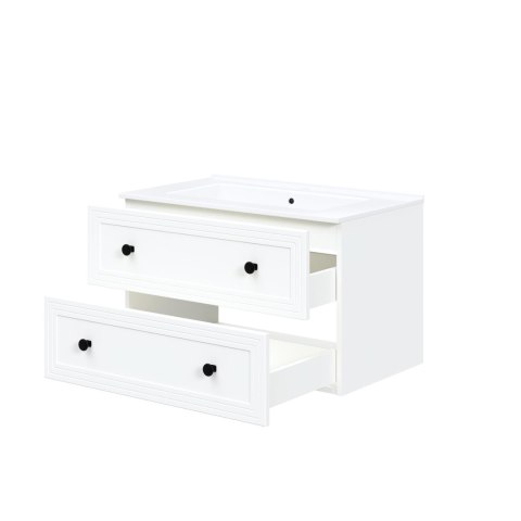 TORETO Szafka pod umywalkę 80/2S (MDF ramiak) biały TORETO Szafka pod umywalkę 80/2S (MDF ramiak) biały