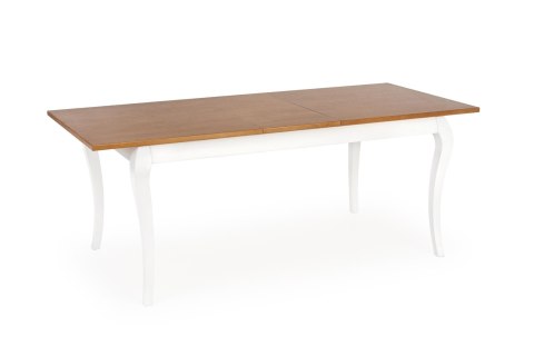WINDSOR stół rozkładany 160-240x90x76 cm kolor ciemny dąb/biały