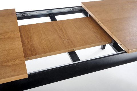 WINDSOR stół rozkładany 160-240x90x76 cm kolor ciemny dąb/czarny WINDSOR stół rozkładany 160-240x90x76 cm kolor ciemny dąb/czarny