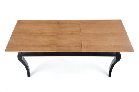 WINDSOR stół rozkładany 160-240x90x76 cm kolor ciemny dąb/czarny WINDSOR stół rozkładany 160-240x90x76 cm kolor ciemny dąb/czarny