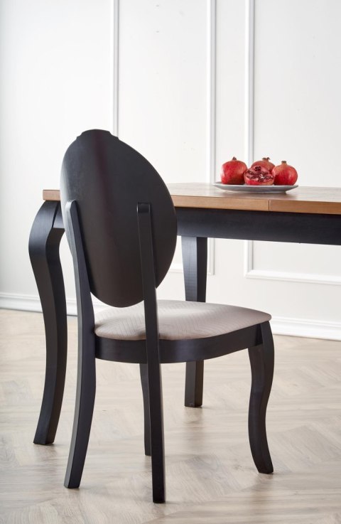 WINDSOR stół rozkładany 160-240x90x76 cm kolor ciemny dąb/czarny WINDSOR stół rozkładany 160-240x90x76 cm kolor ciemny dąb/czarny