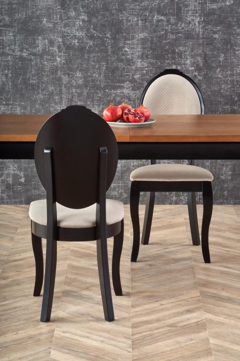 WINDSOR stół rozkładany 160-240x90x76 cm kolor ciemny dąb/czarny WINDSOR stół rozkładany 160-240x90x76 cm kolor ciemny dąb/czarny