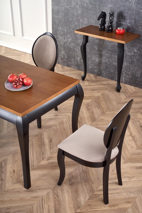 WINDSOR stół rozkładany 160-240x90x76 cm kolor ciemny dąb/czarny WINDSOR stół rozkładany 160-240x90x76 cm kolor ciemny dąb/czarny