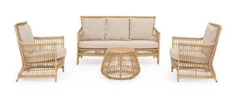 BIZZOTTO sofa 3-osobowa ogrodowa ADELMA naturalna BIZZOTTO sofa 3-osobowa ogrodowa ADELMA naturalna