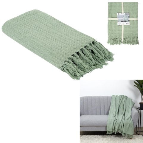 Koc/Pled Waffle zielony Koc/Pled Waffle zielony