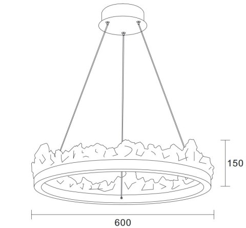 Lampa wisząca MONTANA LED złota 60 cm