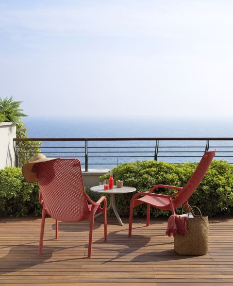 NARDI fotel ogrodowy NET LOUNGE czerwony