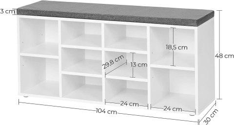Szafka na Buty z Siedziskiem - LHS010W01 Szafka na Buty z Siedziskiem - LHS010W01