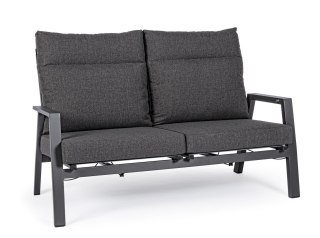 BIZZOTTO sofa 2-osobowa ogrodowa KLEDI szara