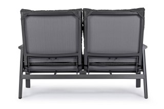 BIZZOTTO sofa 2-osobowa ogrodowa KLEDI szara