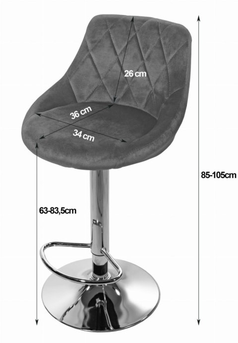 Hoker KAST - aksamit czarny / baza chrom x 2 Hoker KAST - aksamit czarny / baza chrom x 2