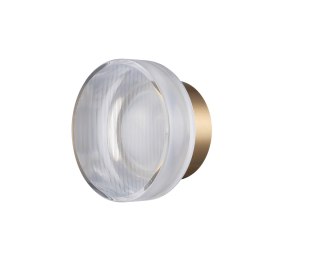 Lampa ścienna CARMELLO LED transparentna złota 13,5 cm