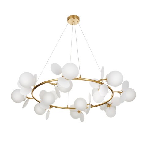 Lampa wisząca CHIC złoto biała 105 cm