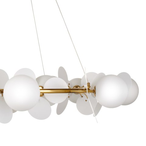 Lampa wisząca CHIC złoto biała 105 cm