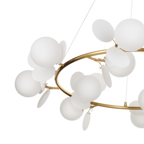 Lampa wisząca CHIC złoto biała 105 cm