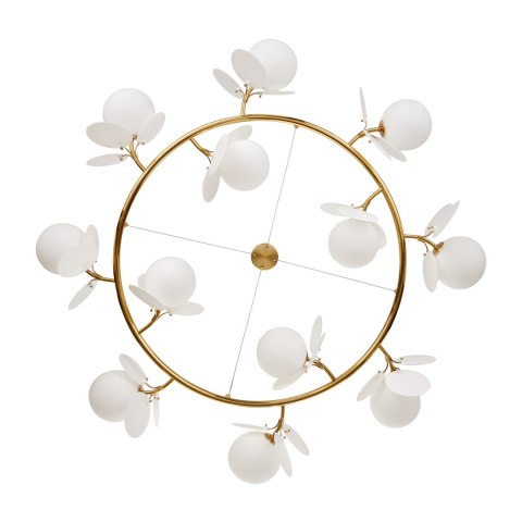 Lampa wisząca CHIC złoto biała 105 cm