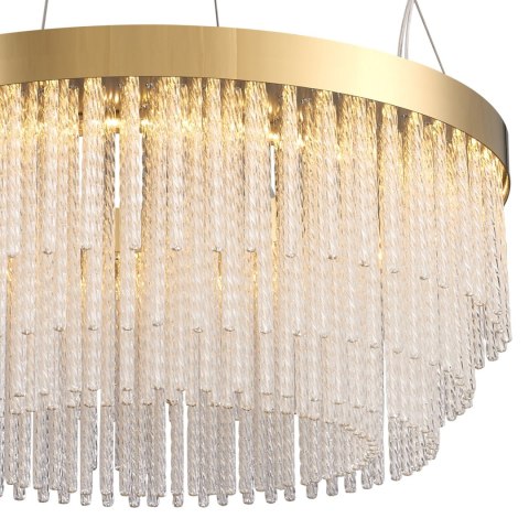 Lampa wisząca GLORIA LED kryształowa złota 60 cm