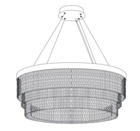 Lampa wisząca GLORIA LED kryształowa złota 60 cm