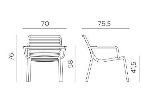 NARDI fotel ogrodowy DOGA RELAX ciemny zielony
