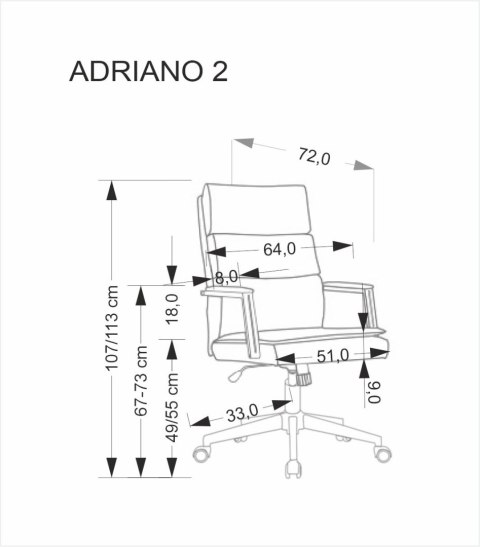 ADRIANO 2 fotel obrotowy czarny ADRIANO 2 fotel obrotowy czarny
